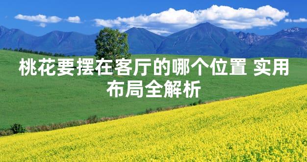桃花要摆在客厅的哪个位置 实用布局全解析